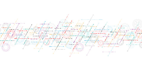 Abstract technology background with arrows and lines. Concepts and ideas for hi-tech digital technology and engineering design