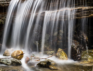 Small mini waterfall nect to Cascade falls in British Columbia Canada