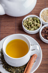 Green tea with sea buckthorn and spices