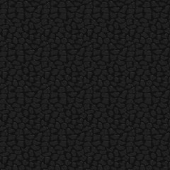 
Leather texture black seamless vector image