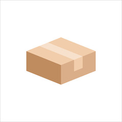 Carton box icon, Vector and Illustration.