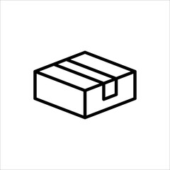 Obraz premium Carton box thin line icon, Vector and Illustration.
