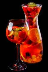 Sangria with berries