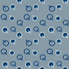 Japanese Circle Brush Line Vector Seamless Pattern
