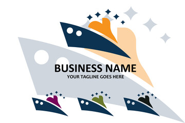 vector logo speed boat symbol