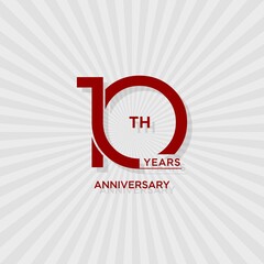 10 years anniversary design template. vector template illustration