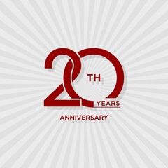 20 years anniversary design template. vector template illustration