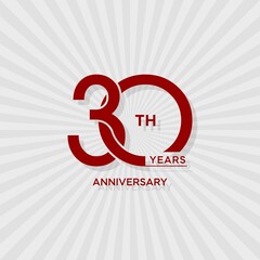30 years anniversary design template. vector template illustration