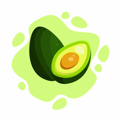 Fresh Avocado Illustration vector