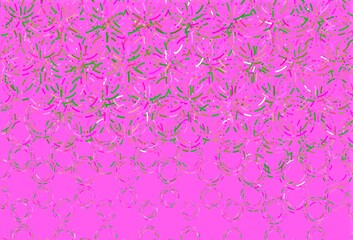 Light pink, green vector backdrop with dots.