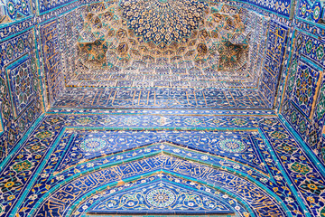 Memorial complex Shakhi-Zinda, amazing asian architecture, Samarkand, Uzbekistan