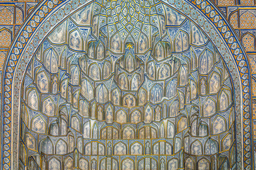 Memorial complex Shakhi-Zinda, amazing asian architecture, Samarkand, Uzbekistan