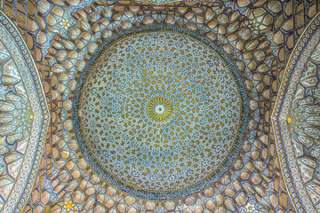 Memorial complex Shakhi-Zinda, amazing asian architecture, Samarkand, Uzbekistan