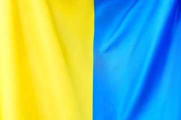 Yellow and blue national flag of Ukraine