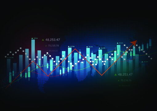 stock market financial pattern abstract background image