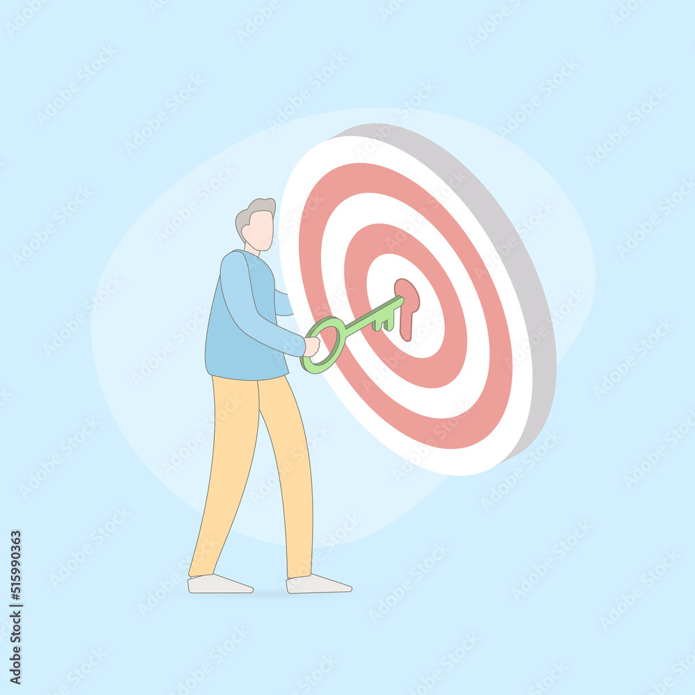 Wall mural seo marketing - search engine algorithms optimization concept with seo specialist who holds in his h