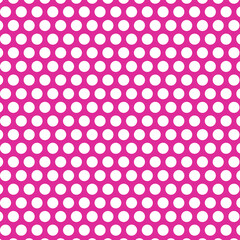 seamless pattern with white circles and pink background