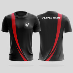 Specification Soccer Sport mockup , Esports Gaming T Shirt Jersey template