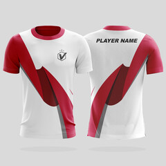 Specification Soccer Sport mockup , Esports Gaming T Shirt Jersey template