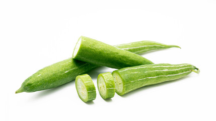 Snake gourd isolated on white background