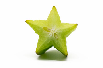 Fototapeta premium Star fruit or carambola on white background.