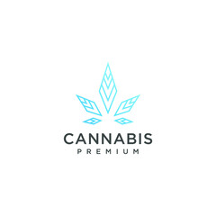 CBD logo vector design, clean cannabis