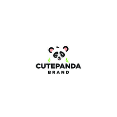 cute panda with bamboo vector design