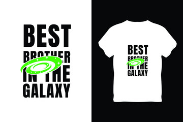 editable best brother in the galaxy modern minimal tshirt design vector 