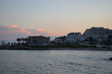 Fototapeta premium sunset over the city
