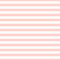 White and pink horizontal stripes seamless pattern.