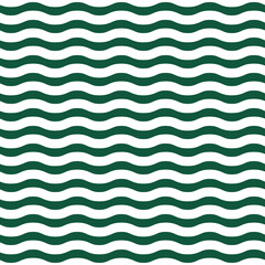 Materiał do szycia White and green wavy lines seamless pattern.