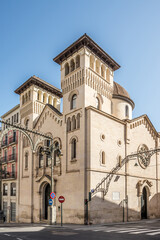 Fototapeta na wymiar View at the Church of Sant Jordi in the streets of Alcoy - Spain
