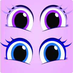 Set Cartoon Eye In Vector High quality original trendy vector set of 3d cartoon eyes.