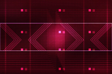 2d illustration Abstract futuristic electronic circuit technology background
