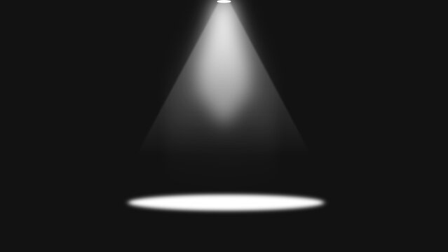 White spotlight on stage