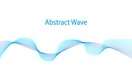 Blue abstract wave on white background. Abstract Wave Line Particle Background