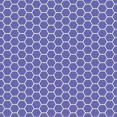 Cercles muraux Pantone 2022 very peri Seamless pattern with very peri color honeycomb.