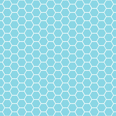 Seamless pattern with blue honeycomb.