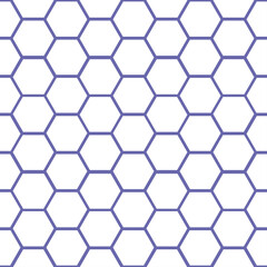White honeycomb seamless pattern with very peri color background.