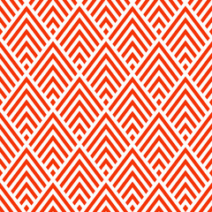 Orange lines rhombuses seamless pattern.