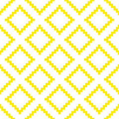 Materiał do szycia White and yellow kilim design seamless pattern.