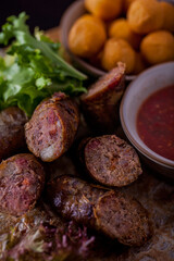 Grilled veal sausages