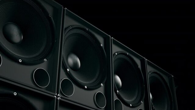 Endless Big Bass Subwoofer II, Animation.Full HD 1920&times;1080. 07 Second Long. LOOP.