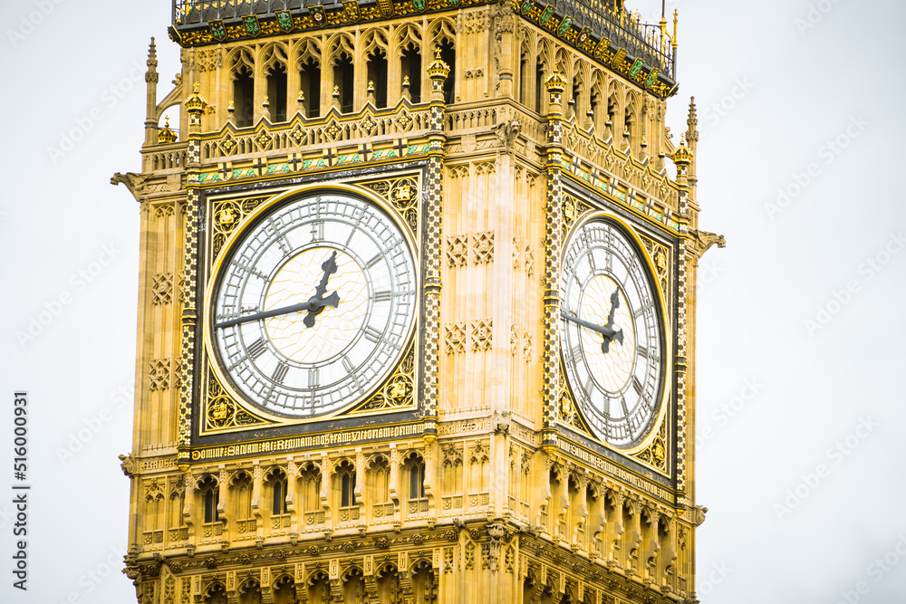 Poster LONDON, UK - 19 FEBRUARY, 2017: The Elizabeth Tower, housing the clock and bell known as Big Ben.