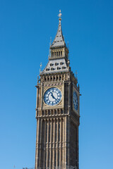 Fototapeta na wymiar big ben clock tower after refurbishment