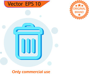 Trush  icon on transparent background