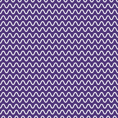 Purple seamless pattern with white wavy lines.