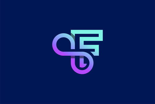 Infinity Logo,  Letter F  with Infinity combination, suitable for technology, brand and company logos design. vector illustration