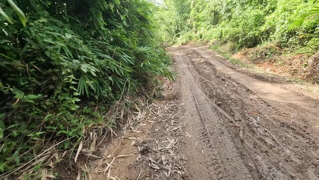On the way to Khao Sawar Viewpoint, Suan Phueng District, Ratchaburi Province, Thailand