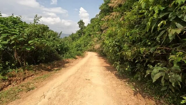 On the way to Khao Sawar Viewpoint, Suan Phueng District, Ratchaburi Province, Thailand
